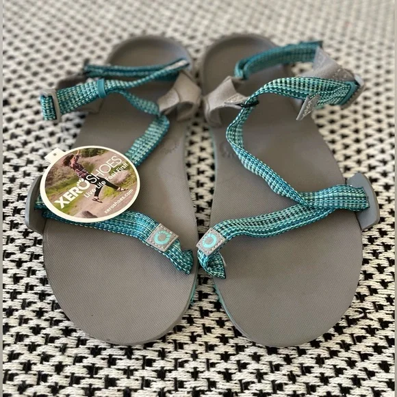 Xero Shoes Z-Trail EV Hiking Sandals Barefoot Zero Drop Size 8 NWT Blue - Picture 2 of 7